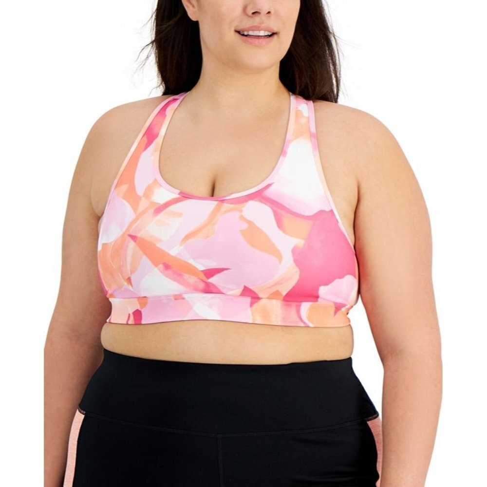 NWT Ideology Petal Berry Ice Bra sz 3X
